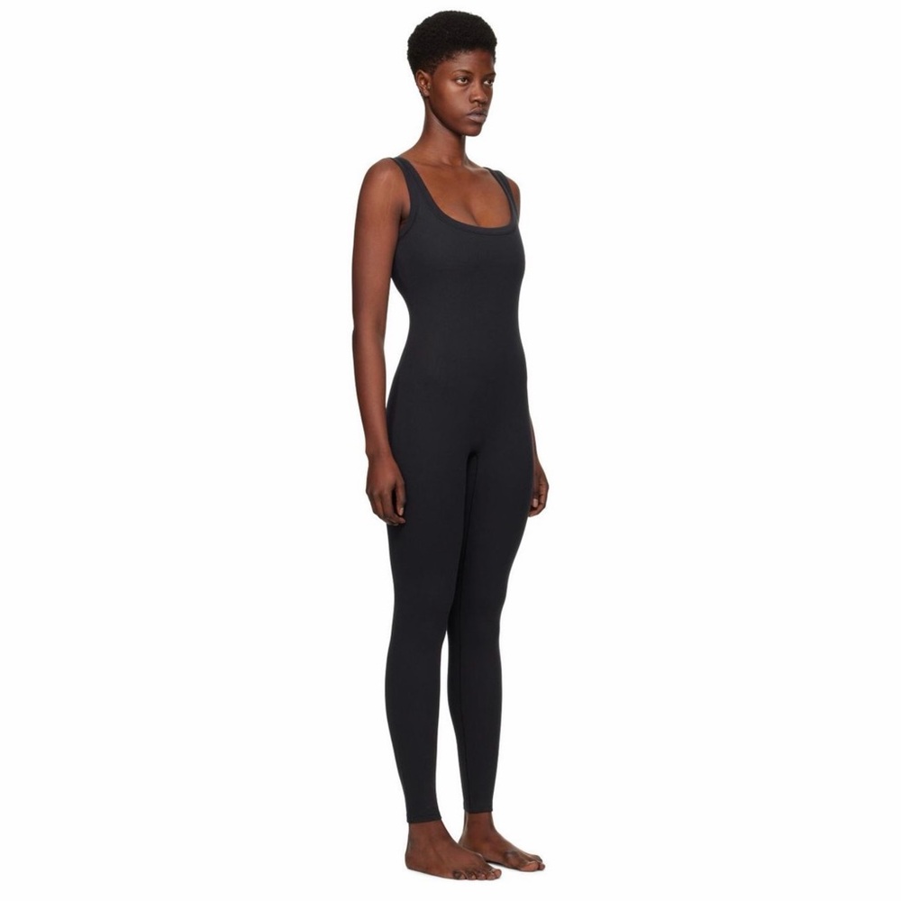 Skims Cotton Ribbed Onesie in Soot Size Small NWT
